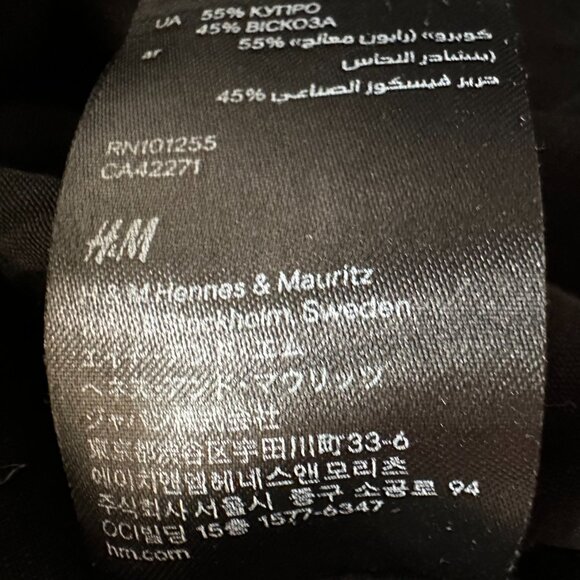 H&M – LONG BLACK LIGHTWEIGHT SHIRT DRESS - Picture 4 of 8